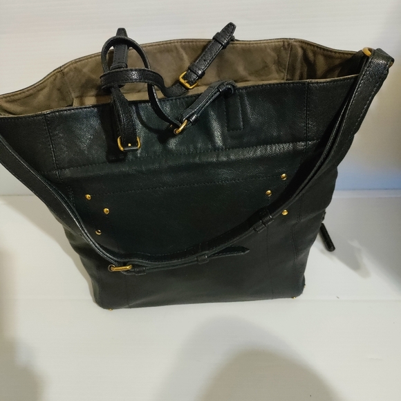 Jerome Dreyfuss Jacques Dark Blue Leather Tote/Crossbody – Chic Designer Bag - Picture 6 of 17